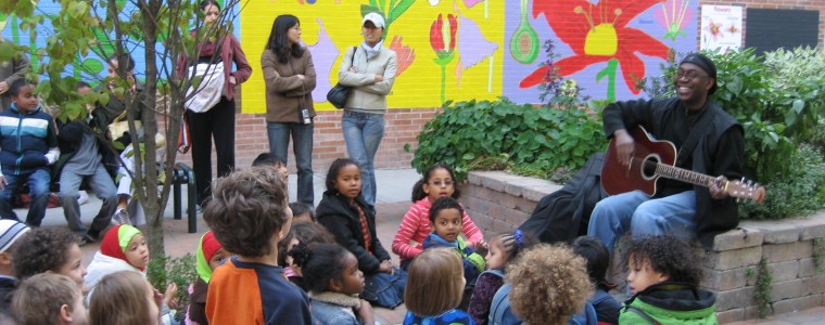 Singing at a Celebrate Urban Birds event.