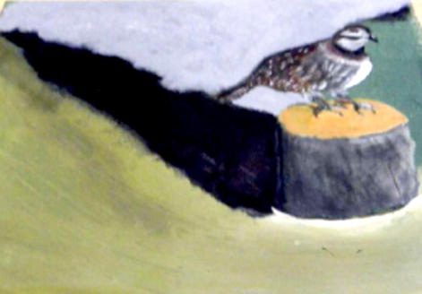 Quail painting by an inmate