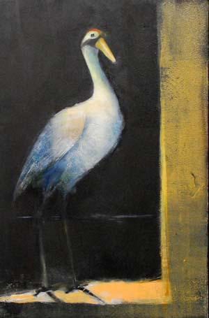 Crane painting donated by Treacy Ziegler to a prison.
