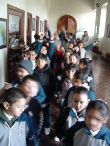 Excited Students getting ready in a line