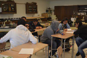 Participants preparing and learning in the classroom