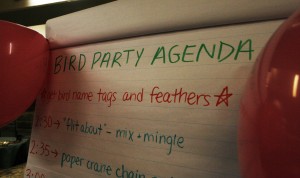Miriam's Kitchen Party Agenda